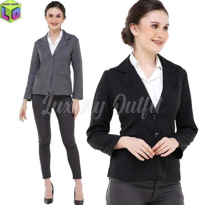 Blazer Wanita Wanita Korea/Kerja Blazer Formal Kerja Kantor Wanita