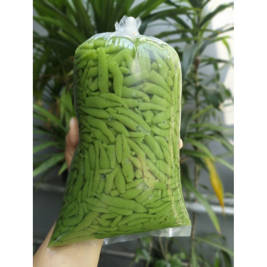 Cendol Daun Suji dan pandan - Cendol Kemasan Plastik 1kilo - Cendol saja Cendol AslinDaun Suji dan P