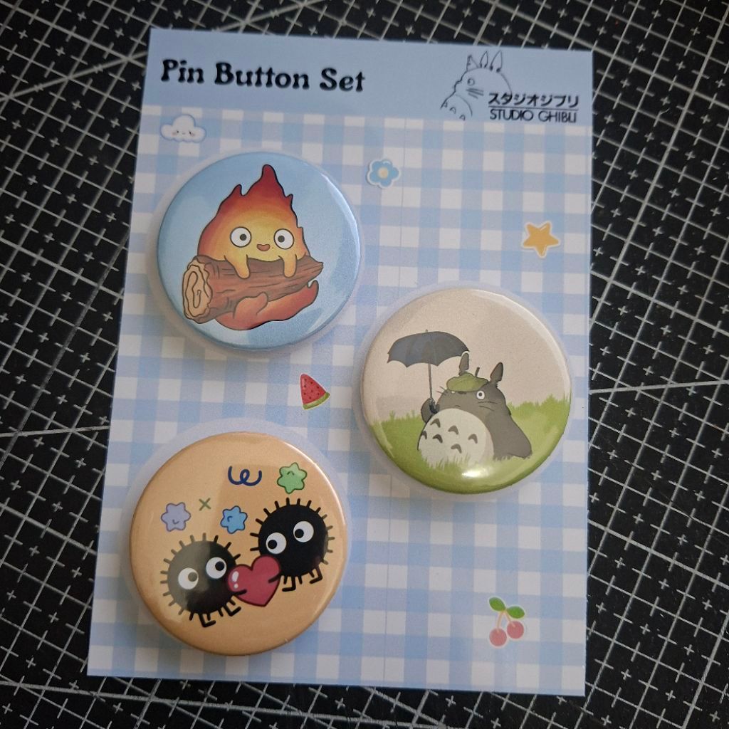 Studio Ghibli Pin Button Set Pin Badge  44mm