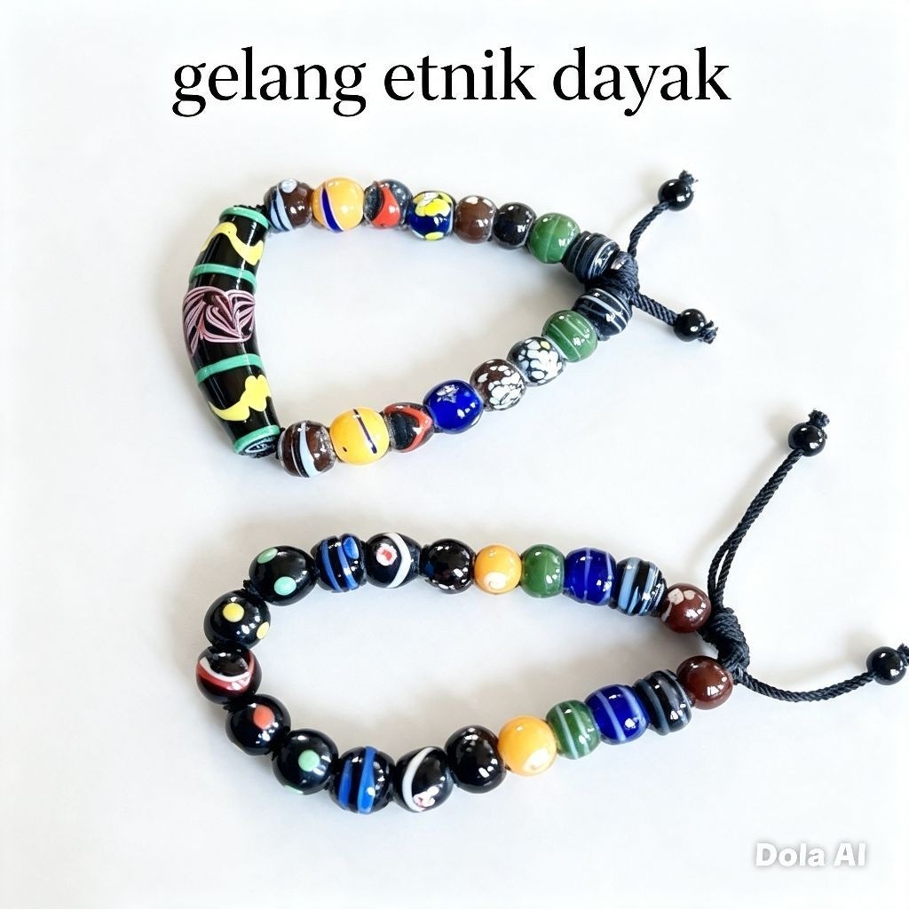 Gelang Batu Etnik Dayak Kalimantan Asli Gelang Serut Khas Kalimantan