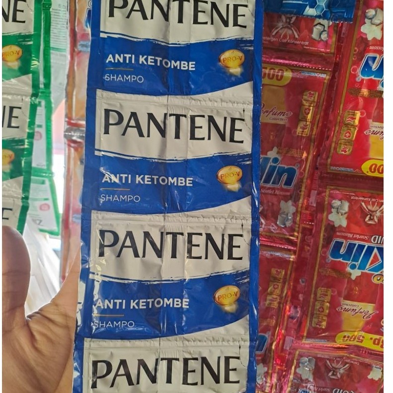 Shampo Sachet Pantene 1 Renceng 24 Pcs - Anti Ketombe, Rambut Hitam & Panjang, Lembut & Halus
