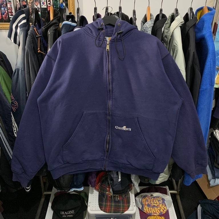 Vintage 90s Carhartt Thermal Zip Hoodie