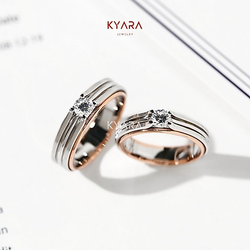 Cincin Tunangan Couple Lamaran Kawin Nikah Perak Emas Palladium dan Platinum K82