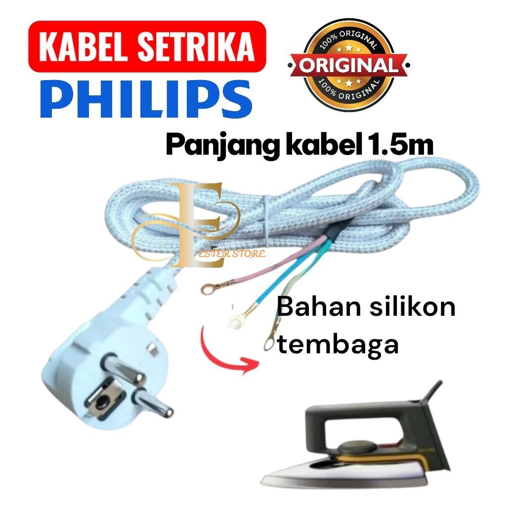 Kabel setrika Philips kabel gosokan listrik Philips Original