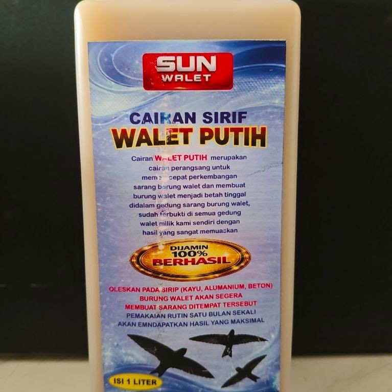 Sun Walet Cairan Sirif Walet Putih 1L Memicu Sarang Burung Walet Cairan Tahan Lama