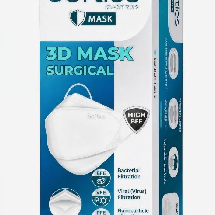 Masker Softies KF94 isi 1 pcs Warna Putih Bersih