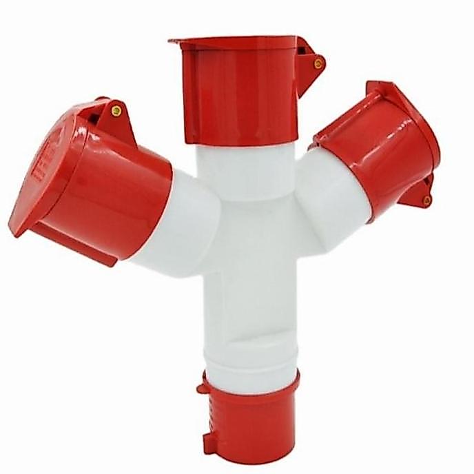 Industrial Plug & Socket 4 Pin 32A 3 Cabang Cee 1024 4Pin 32A