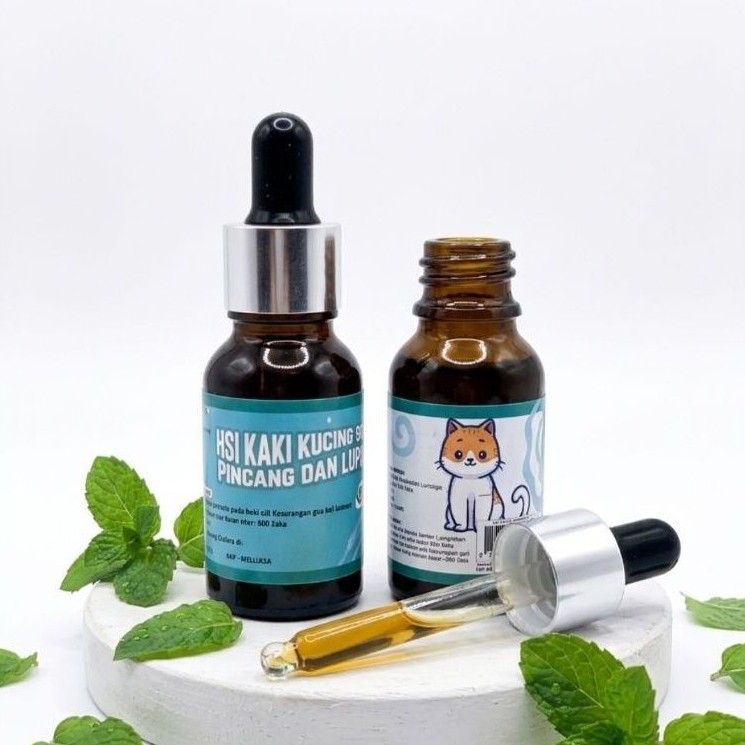 NSI Obat Kaki Kucing Sakit Pincang Lumpuh Tetes Herbal Saraf Otot Kaku Kucing Lemas 15ml