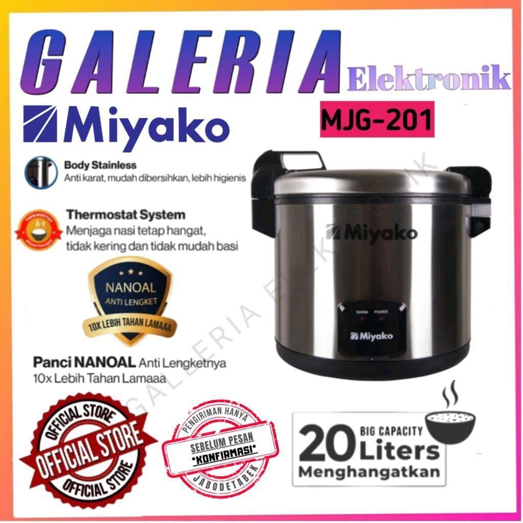 RICE COOKER MIYAKO 23 LITER MJG-201 / MJG 201 / MJG201