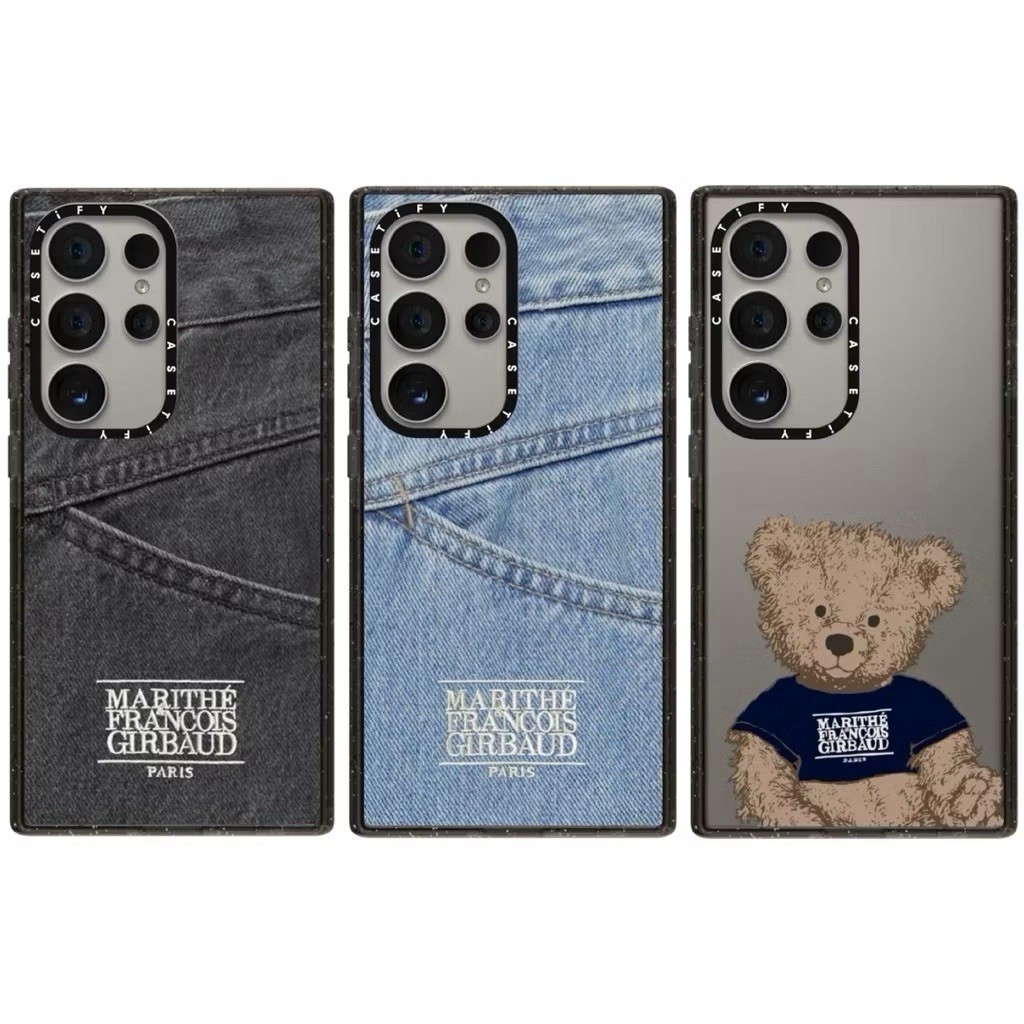 Case Marithe Francois Girbaud Magsafe Acrylic Bear Marithe Paris Jeans Case For Samsung S26 S26Plus 