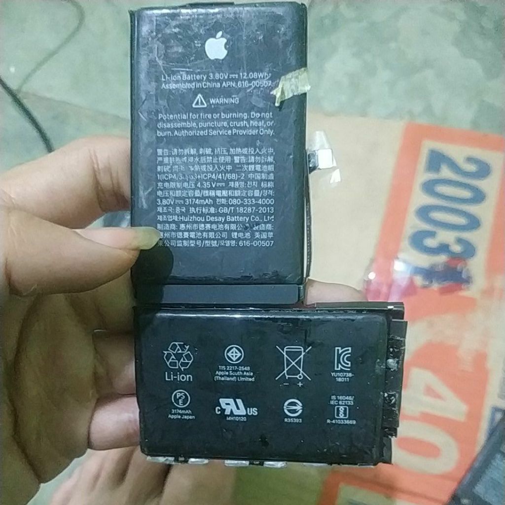 BATERAI BEKAS IP XS MAX 616 00507/616 00502 MINUS FLEKSIBEL