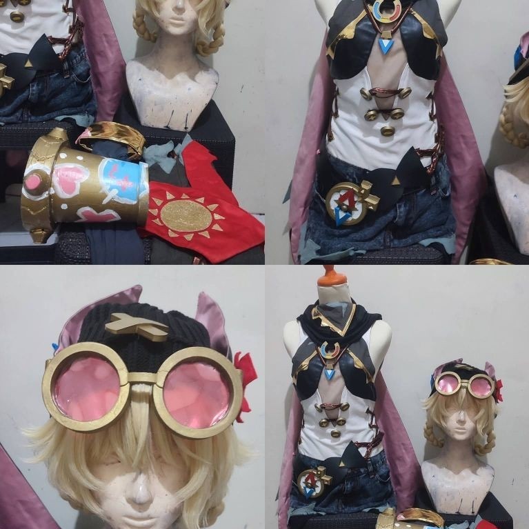 kostum wig cosplay fullset jahoda genshin impact