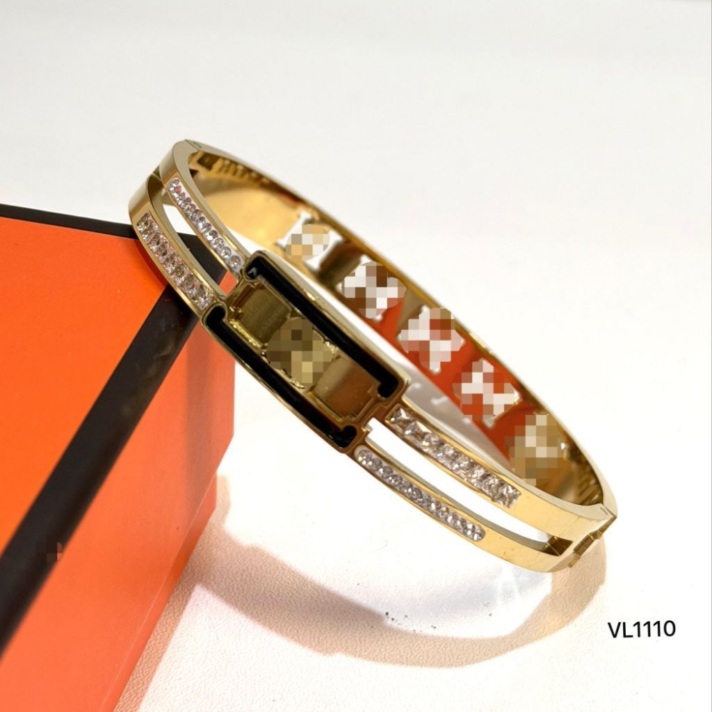 Gelang Titanium asli huruf h Premium Quality Anti karat Bracelet Stainless Steel gelang titanium asl