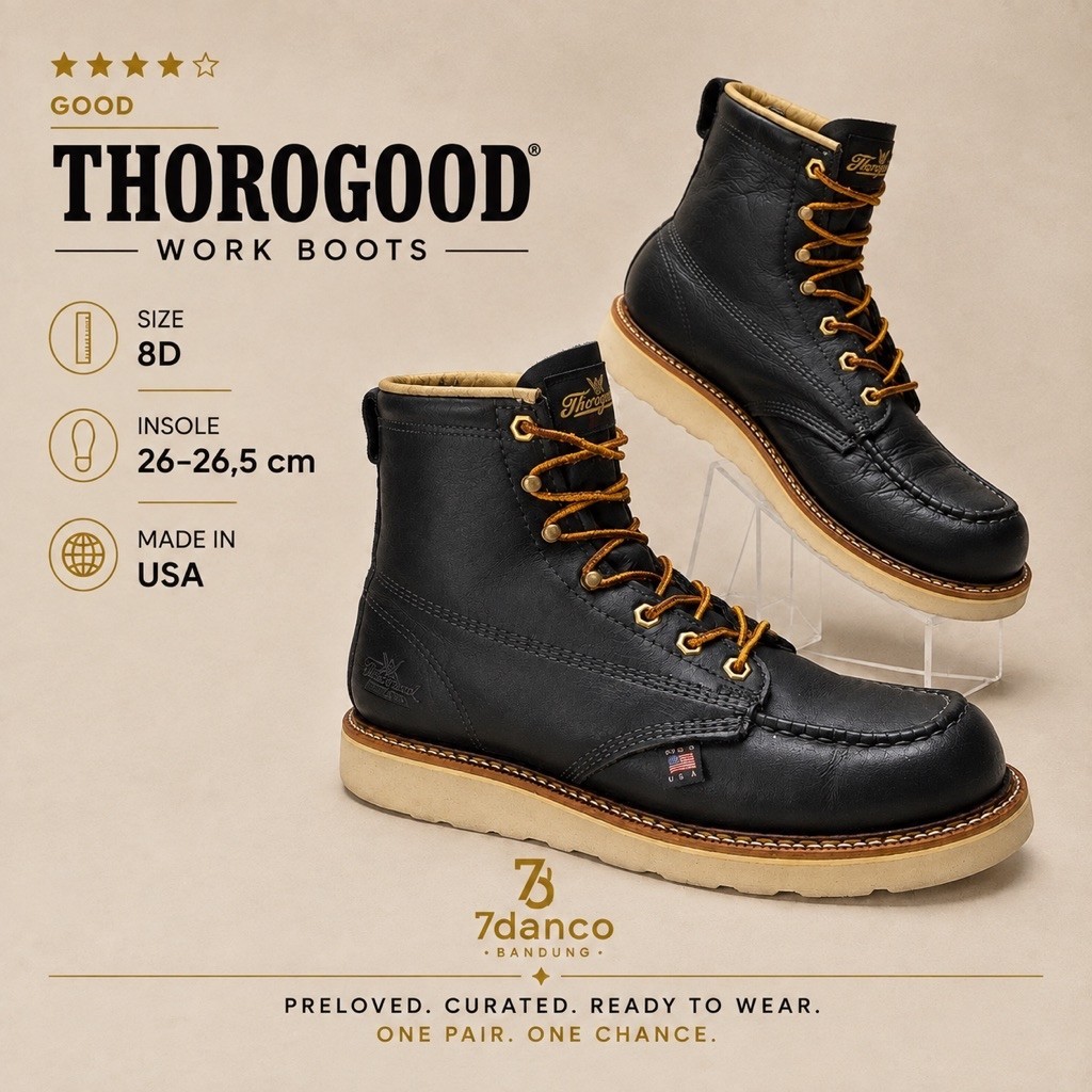 Size 41 Sepatu Boot Thorogood Moctoe USA