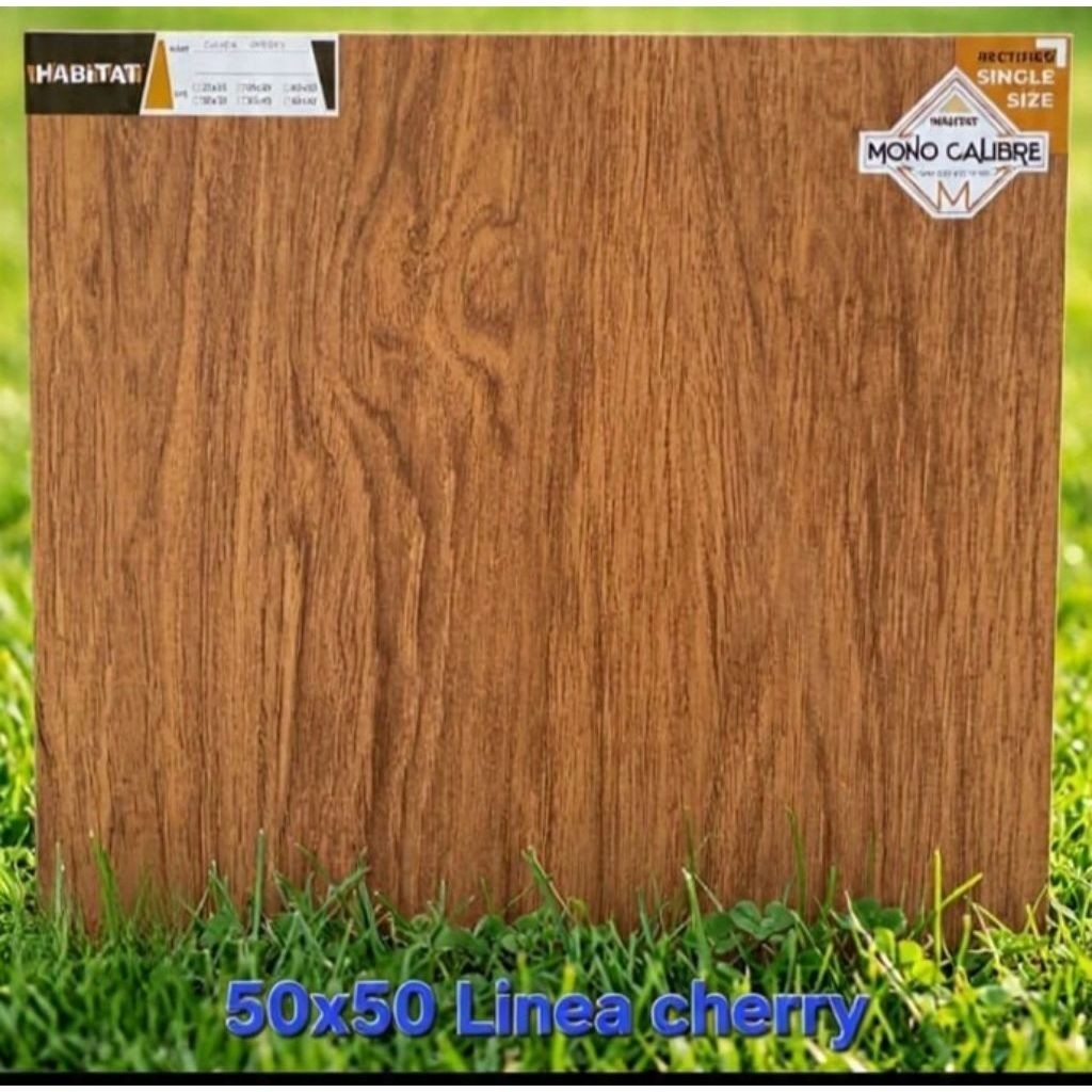 Keramik Lantai Habitat 50x50 Linea Cherry Motif Kayu Doff