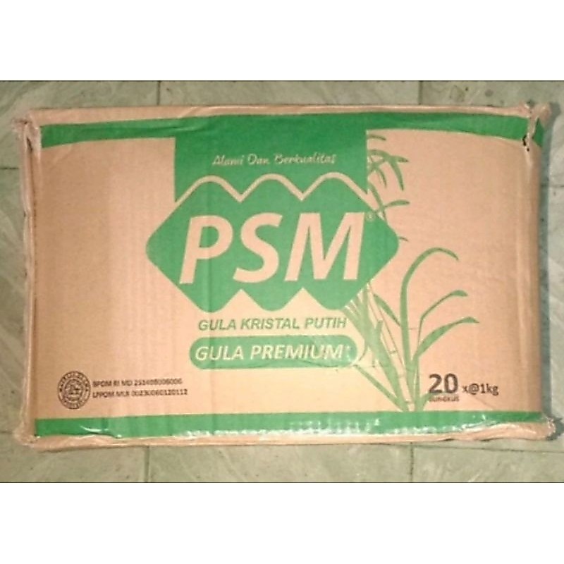 Gula Pasir PSM 1 karton isi 20kg