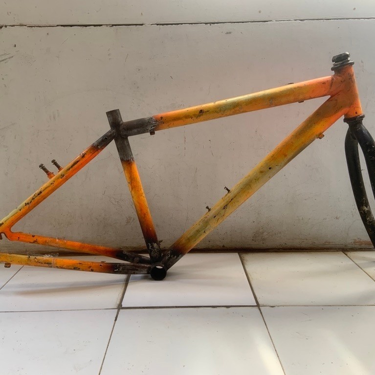 frameset polygon monarch 1.0 frame fork sepeda 26 kalcer