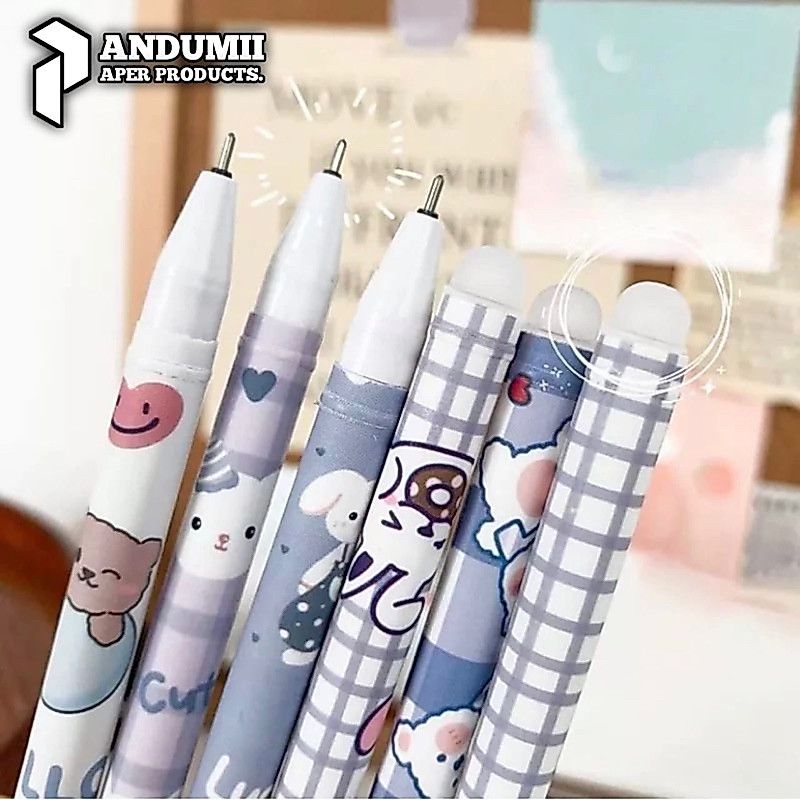 PULPEN KARAKTER BISA DIHAPUS / BOLPOIN BISA DIHAPUS MOTIF LUCU