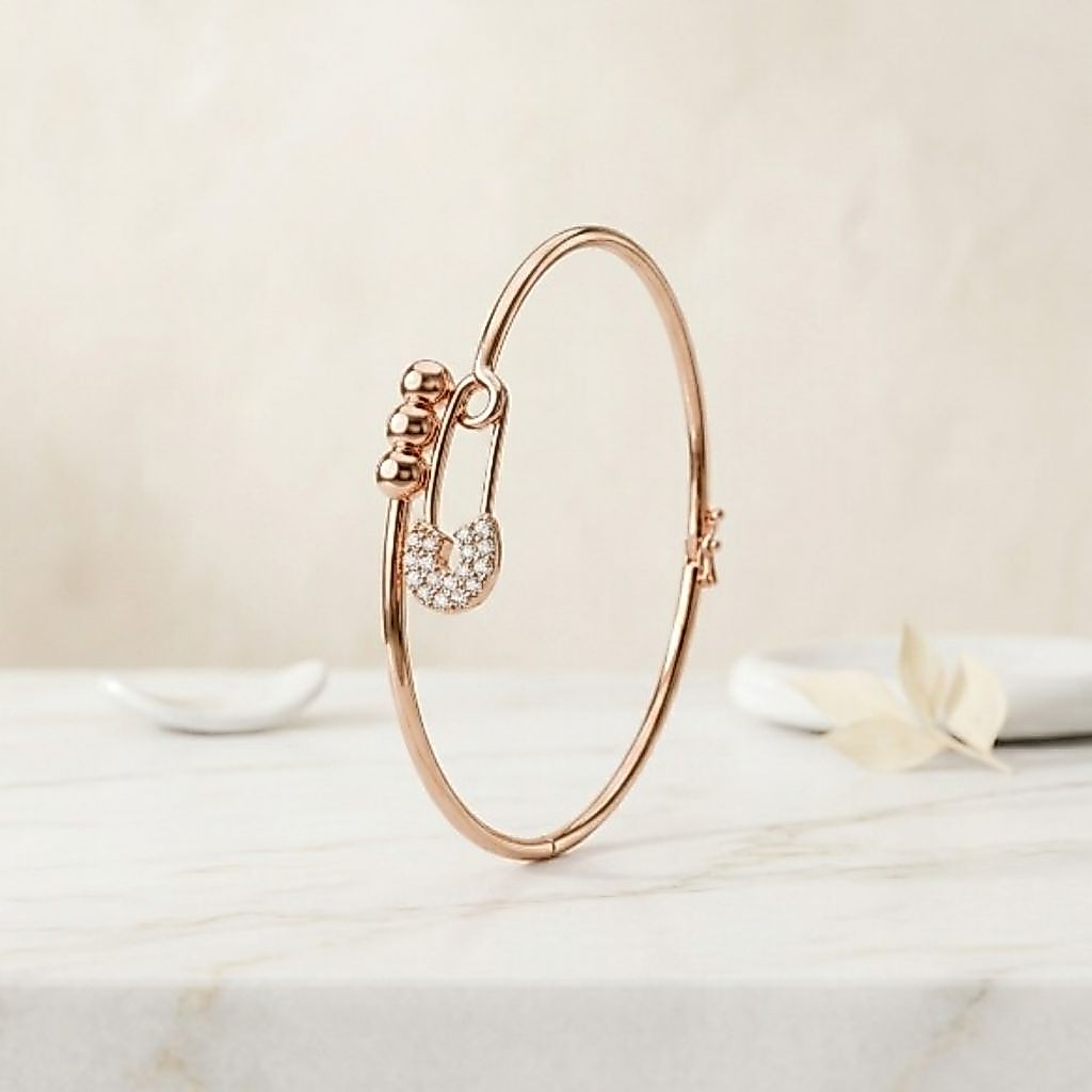 Gelang Peniti Zirkon Premium Wanita | Suasa Kuningan Asli Lapis Emas Gold Rosegold Silver Custom - Z