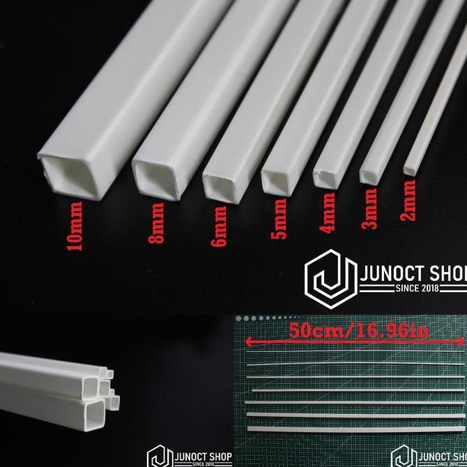 Abs Square Tube - Hollow Plastik Maket Pipa Kotak Rongga Stick Pvc