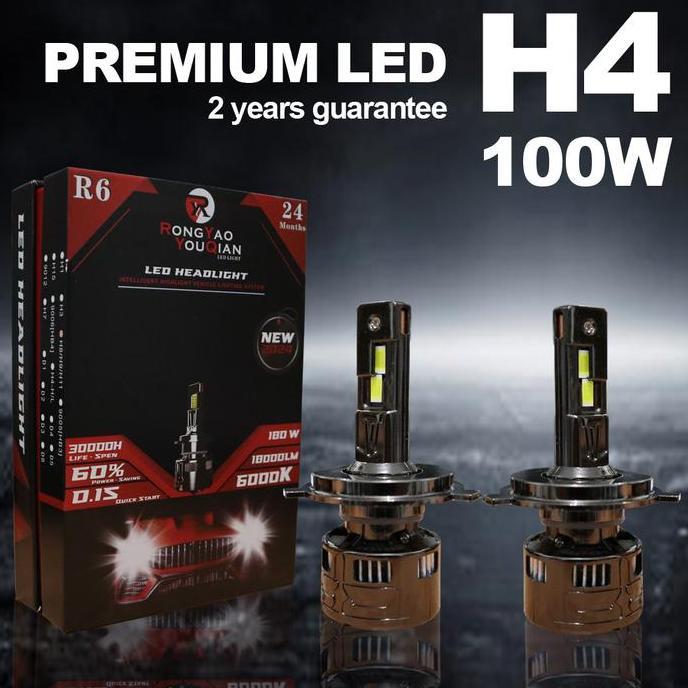 Terbaik H4 - Lampu LED Turbo PREMIUM H4 100 Watt High Quality Avanza Innova Ertiga Jazz Mobilio Dan 