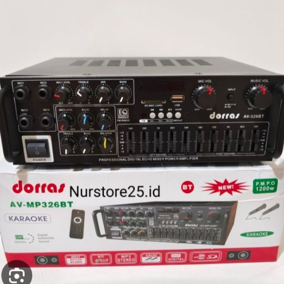 POWER AMPLIFIER BLUETOOTH DORARAS AV 326 BT