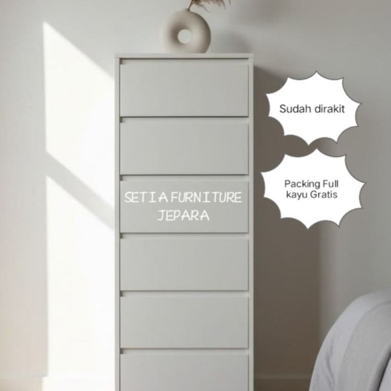 Nakas Laci 6 Samping Kamar Tidur Minimalis Modern Murah