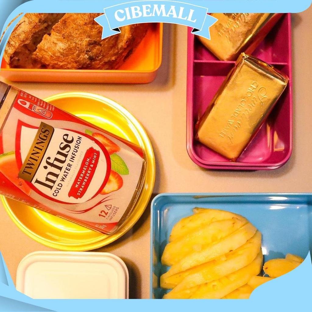 kubox kotak makan rectanguler with divider/lunch box Sale