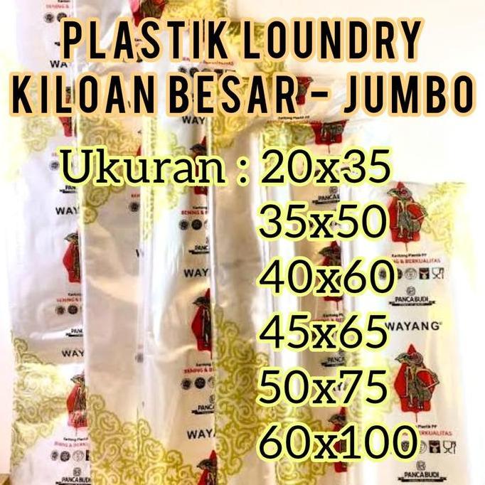 Wsx- Kantong Plastik Kiloan Loundry Pp Yang Bening Bedcover Baju & Boneka