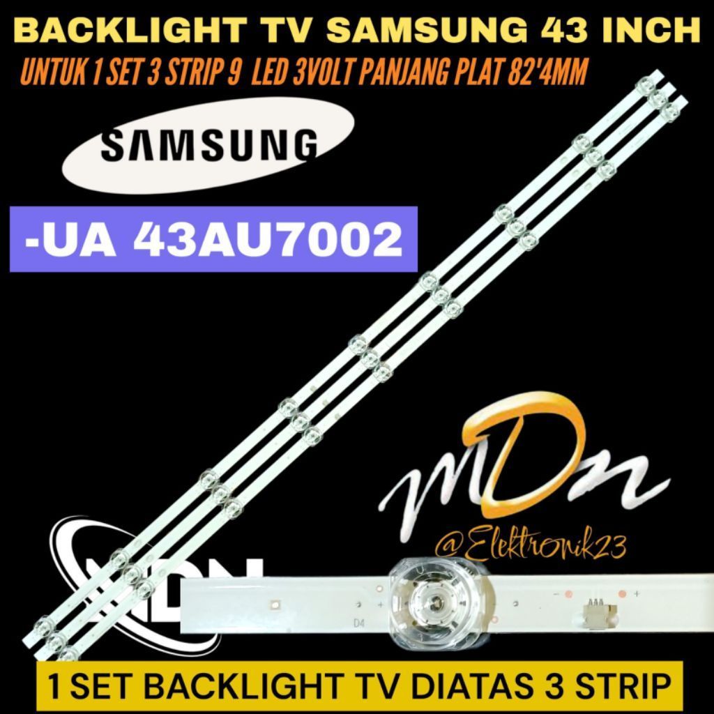 BACKLIGHT TV LED SAMSUNG 43 INCH UA-43AU7002 BACKLIGHT TV LED SAMSUNG 43 INCH