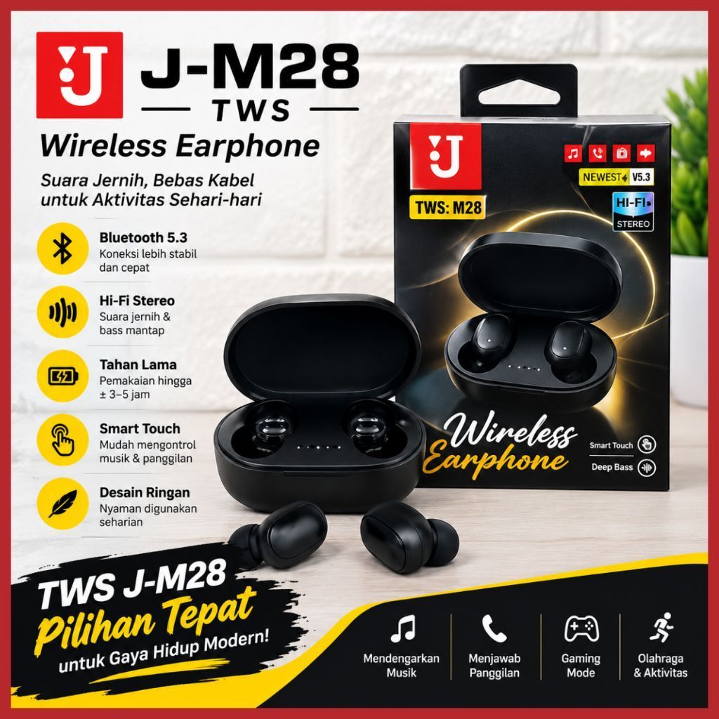 J-M28 TWS HANDSFREE BLUETOOTH