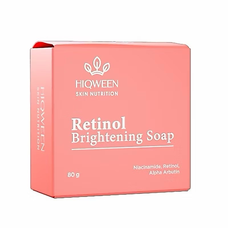 Hiqween Retinol Brigthening Soap - Facial Wash Sabun Cuci Muka Pemutih Penghilang Flek Hitam