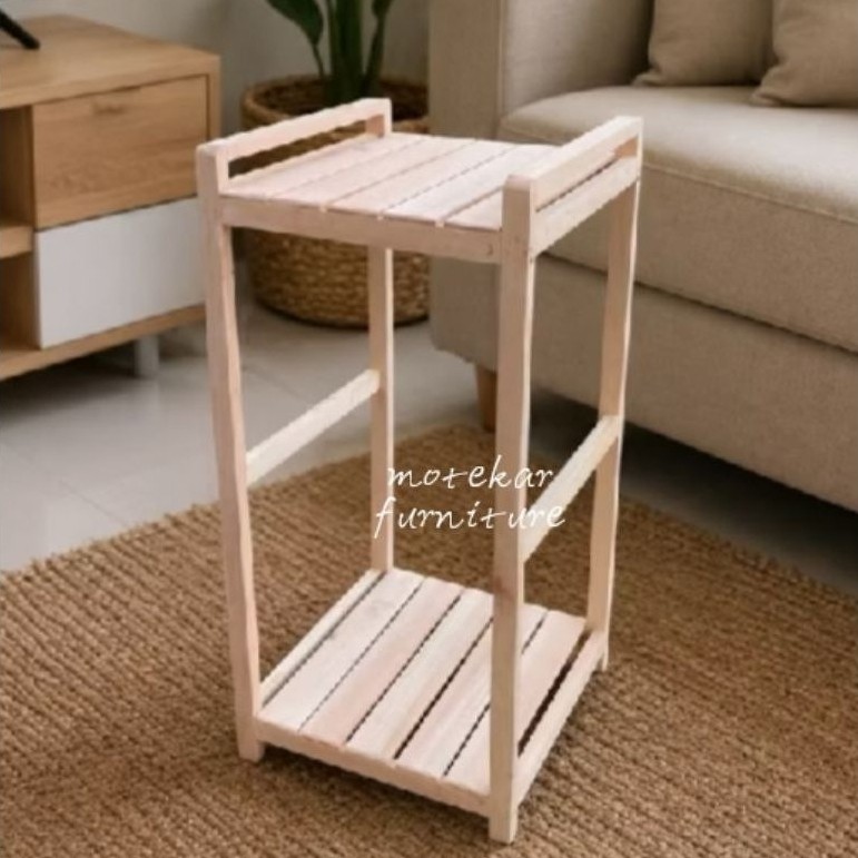 rak kayu multifungsi rak galon rak dispenser dan ricecoker