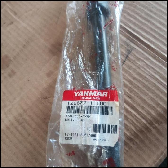 TERBARU BOLT CYLINDER HEAD 6 HYM/WET 126677-11800 YANMAR GENUINE PARTS 