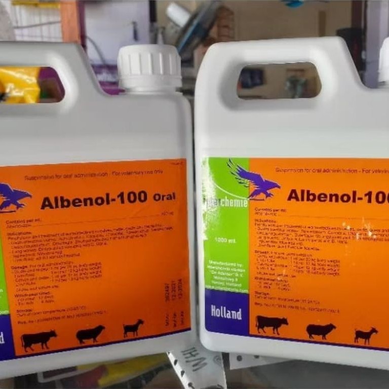 Albenol-100 Oral Obat Cacing Sapi Kambing 1 Liter Jerigen Melawan Cacing Pencernaan Paru Pita Hati