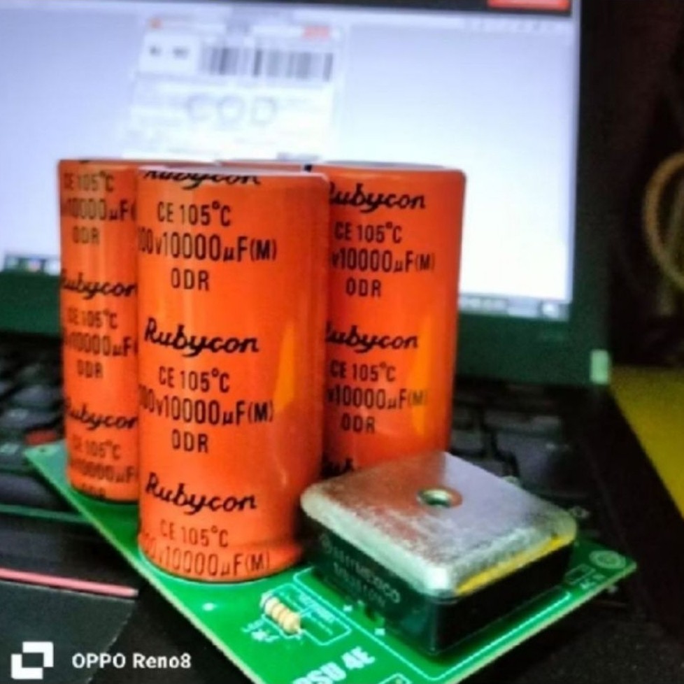 kit PSU 4 Elco 100v Rubycon Orange kualitas bagus