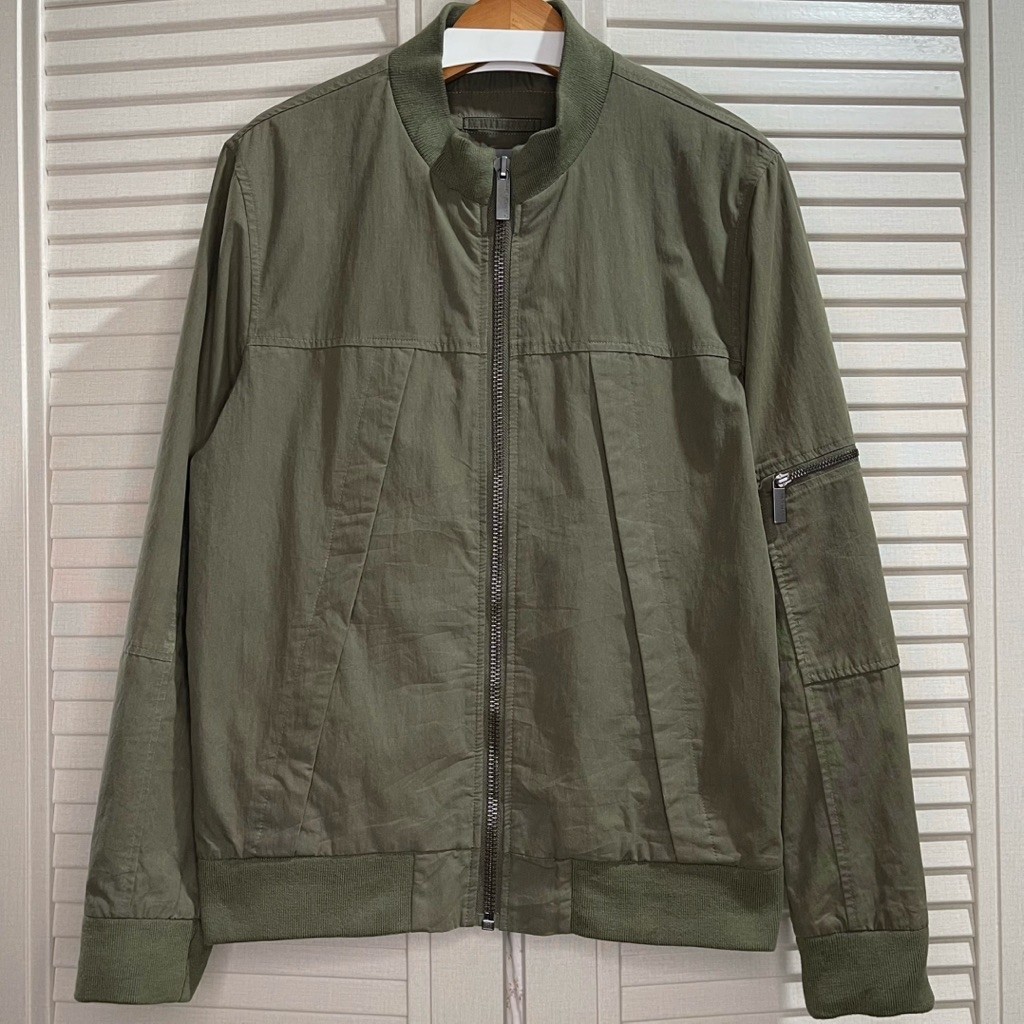 Calvin Klein Jeans - Canvas Bomber Jacket - Olive Green - Size L