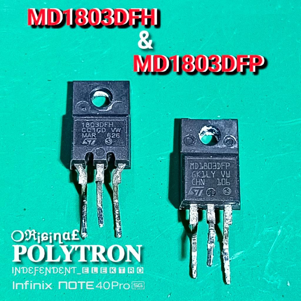 MD1803DFH   MD 1803 DFH   MD1803DFP   MD 1803 DFP   Transistor horizontal Tv polytron slim original