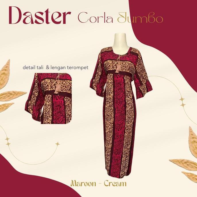 Daster Wanita Daster Corla Jumbo Terbaru - Fashion Katun Lembut Nyaman Motif Kekinian Dress Wanita G