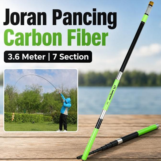 HARGA DISC - 3m/4m/5m Joran Pancing Tegek Carbon Panjang Super Kuat