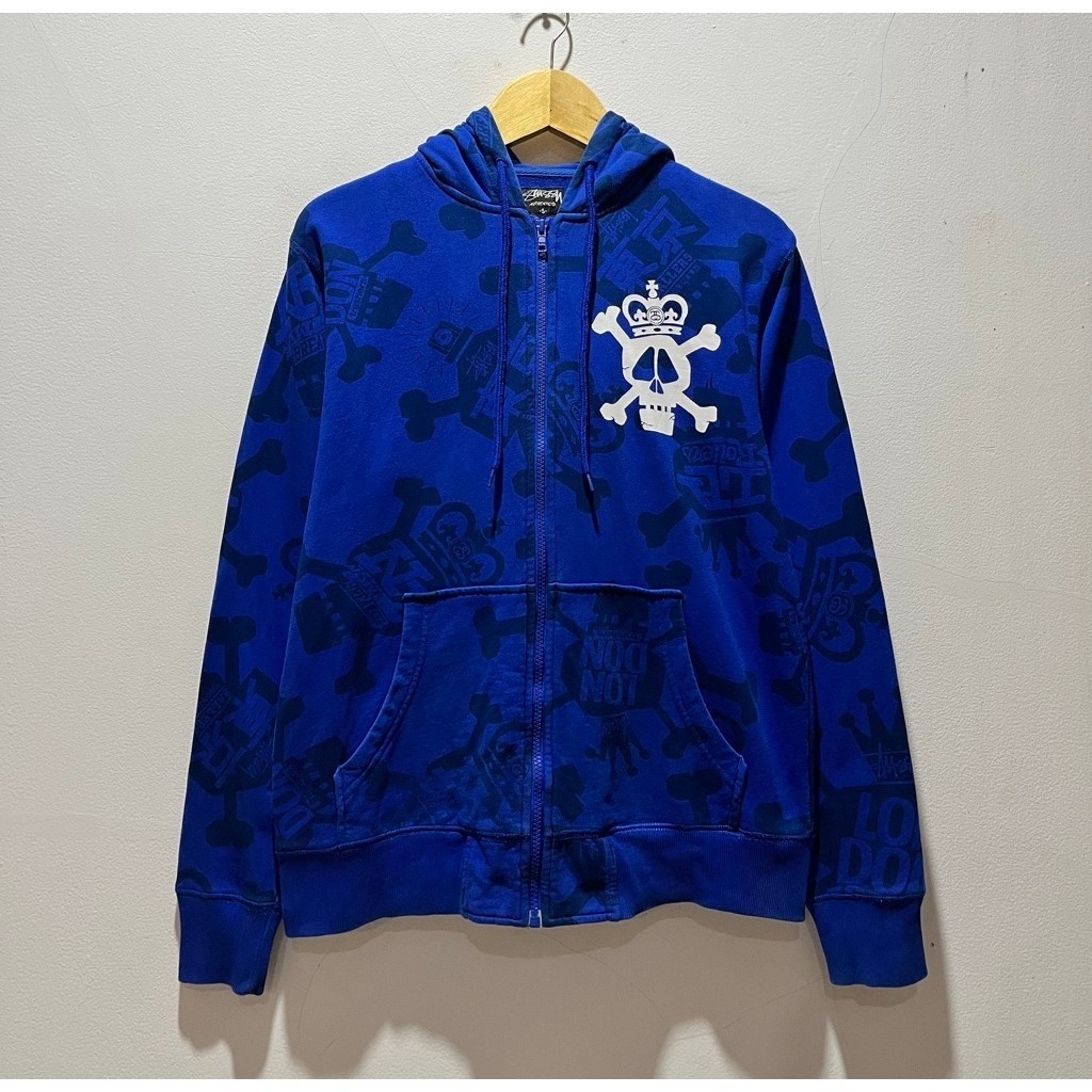 Zipper Hoodie STUSSY Vintage Skull AOP