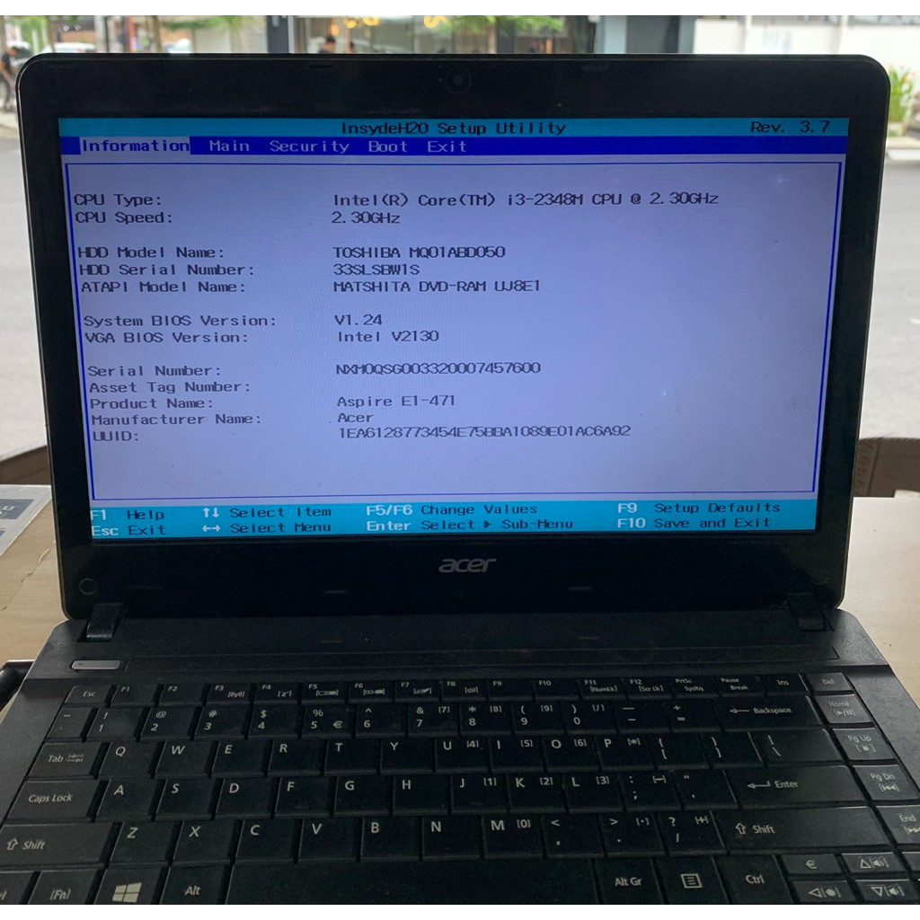 LED LCD Laptop 14 40pin Tebal Bekas Normal