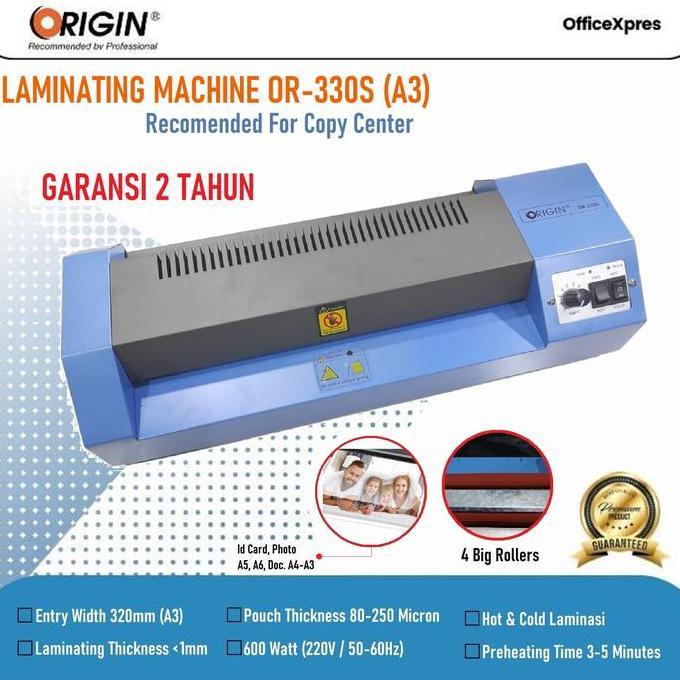 Mesin Laminating Or 330 S / Laminating A3 / Laminator Kertas A3 Origin