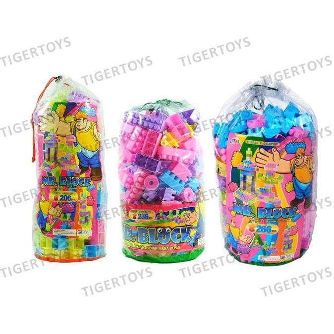[PM] Mainan Lego Block Balok Susun 206 / 236 / 266 Kantong Besar MR.BLOCK