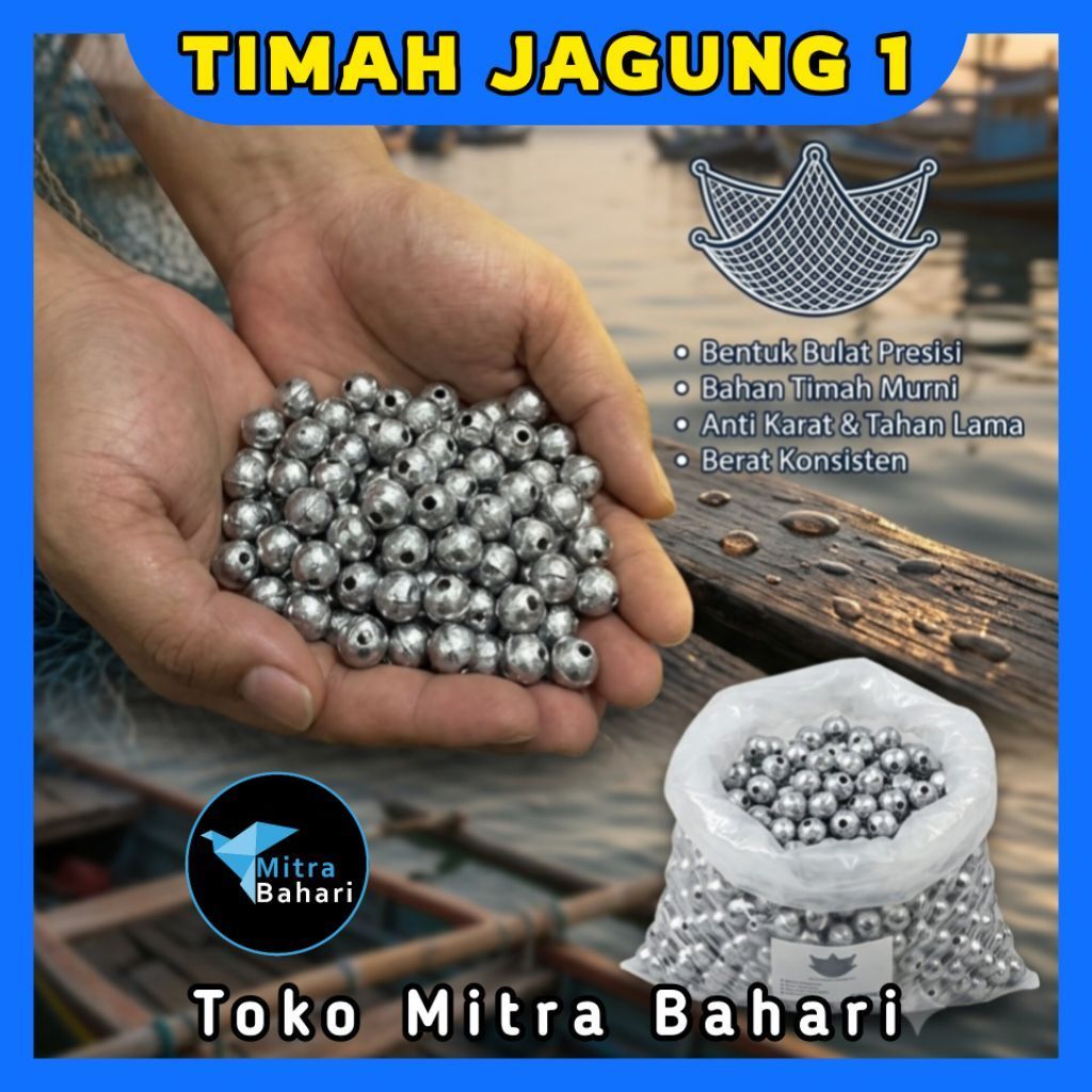 TIMAH JAGUNG 1 | TIMAH JARING IKAN BULAT | TIMAH PEMBERAT JARING IKAN