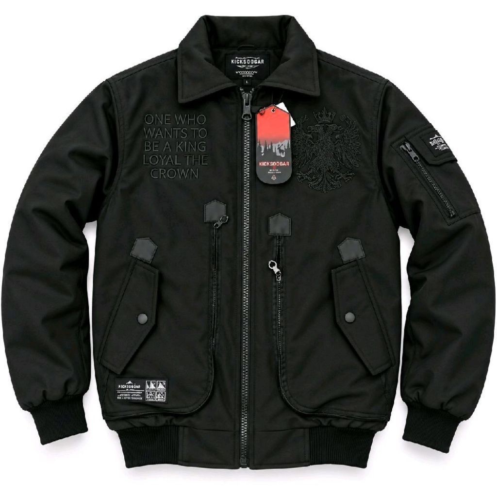 Jaket Bomber Pria KICKSOOGAR Casual Taslan Waterproof Windproof