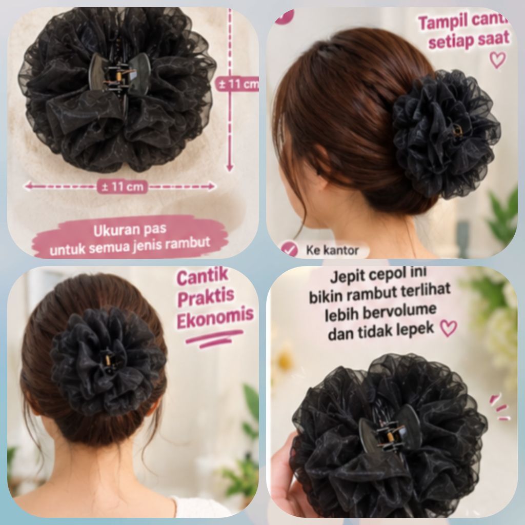 Jepit Cepol Rambut Cantik Cepolan Buat Sanggul Rambut instan