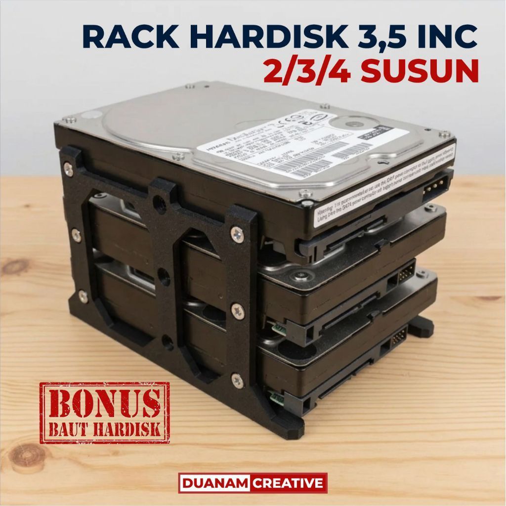 RAK HARDISK 3 SUSUN 3.5 INCH | RAK HDD 2/3/4 SUSUN 3.5 INCH | BRACKET HDD 3 SUSUN 3.5 INCH