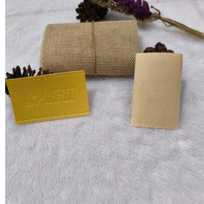 label kulit mitasi/label custom/label kulit sintetis/label kulit tebal