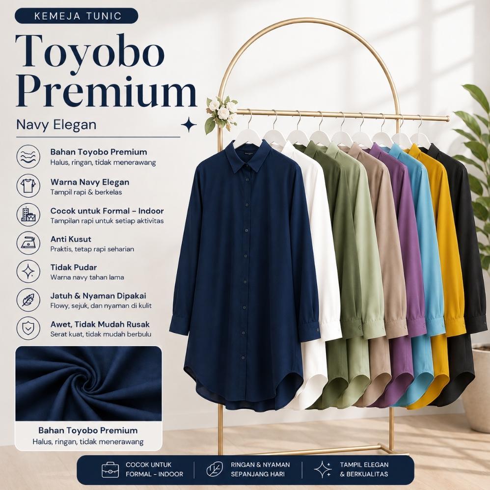 Diskon Tunik Toyobo Polos Basic